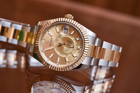 rolex sky-dweller two tone review|sky dweller Rolex for sale.